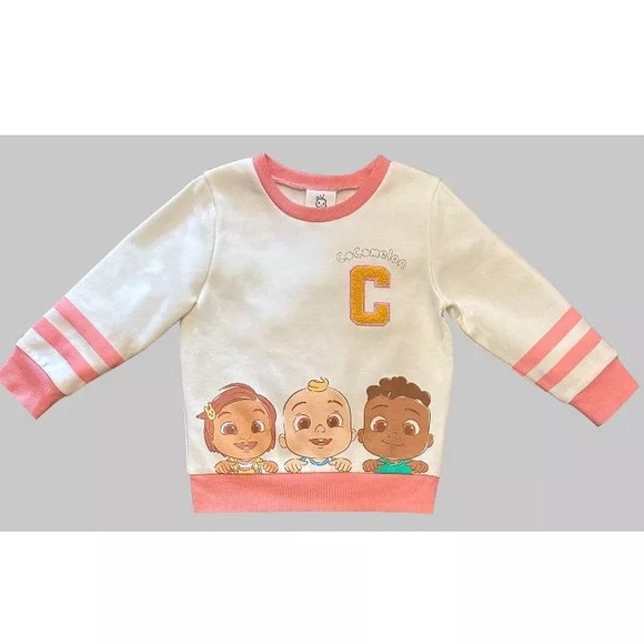 Cocomelon Varsity Style Baby Girls Sweatshirt - Picture 1 of 6